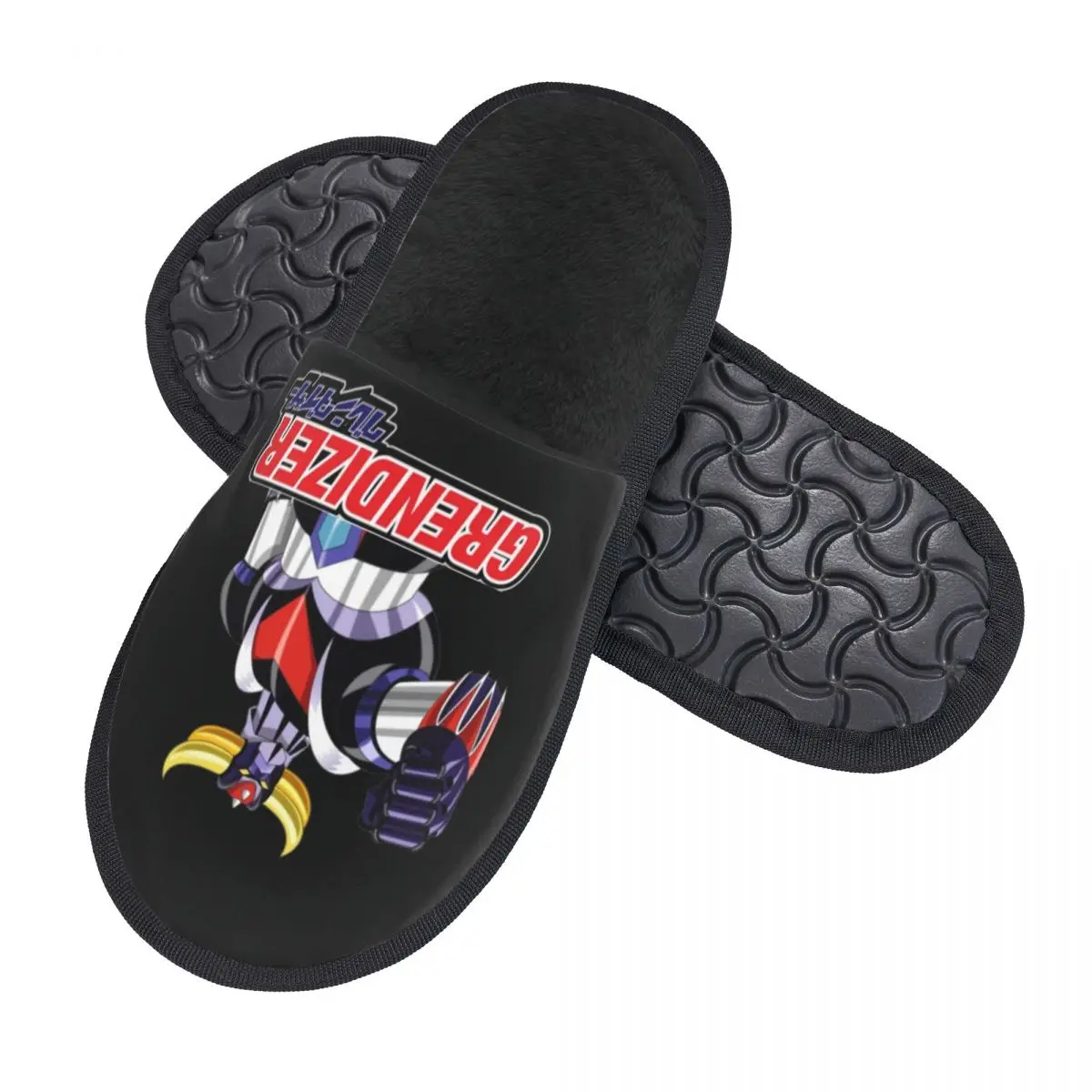 Custom UFO Robot Grendizer Comfort Scuff With Memory Foam Slippers Women Goldrake Goldorak Mecha Anime Bedroom House Shoes