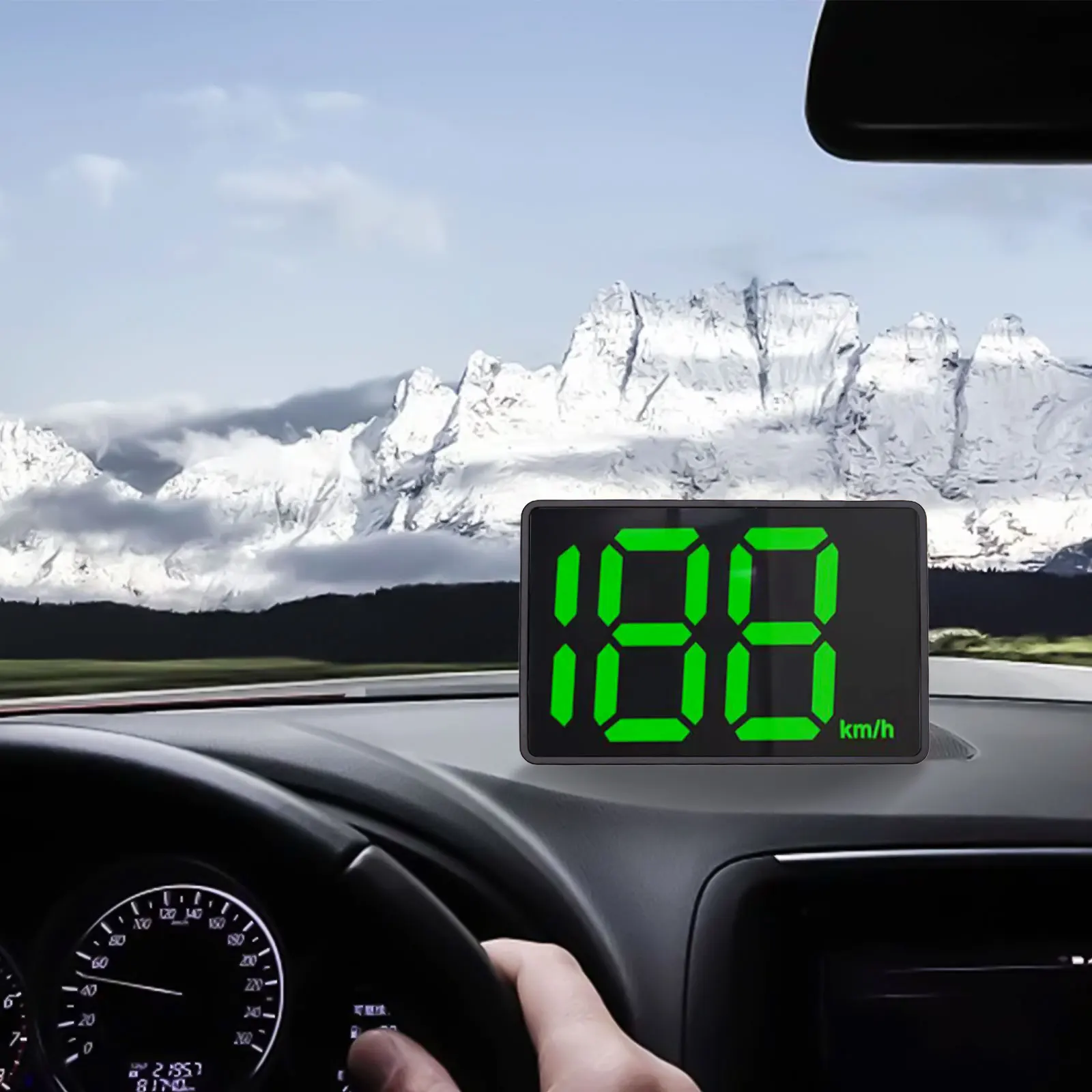عداد سرعة GPS للسيارة 5 فولت HUD شاشة عرض علوية KMH مع بناء ABS مقاوم للتآكل وعرض بيانات ناعم السرعة لجميع الموديلات