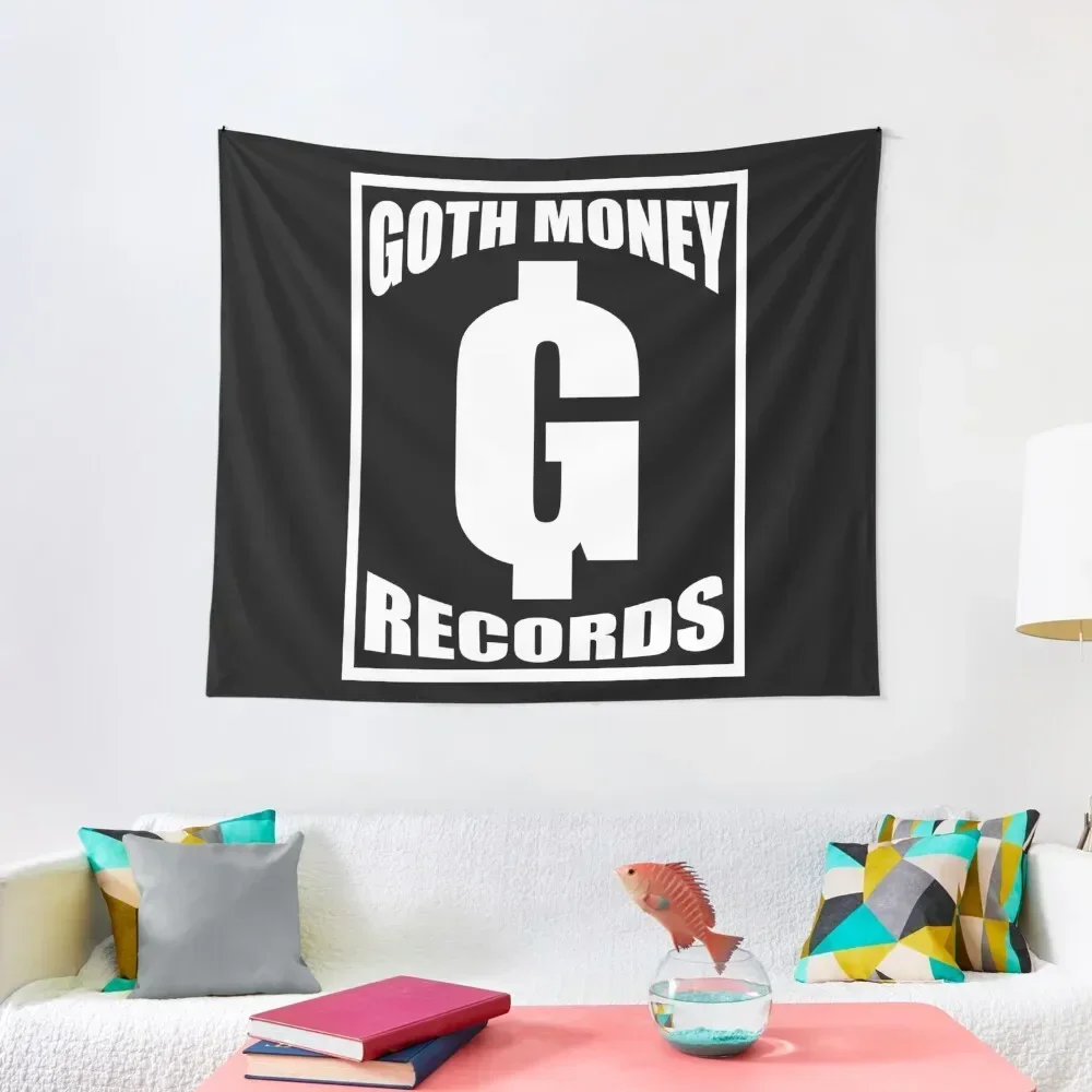 

GOTH MONEY RECORDS OG ON BLACK Tapestry Wall Decor Hanging Room Aesthetic Wallpaper Tapestry