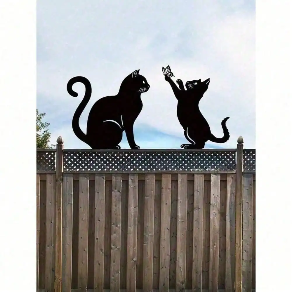 Decoración de Pared con Siluetas de Animales Metálicos, Adorno Colgante de Zorro, Ciervo, Búho y Cuervo, Decoración para Interiores, Sala de Estar, Dormitorio y Jardín Exterior, Arte de Pared de Hierro