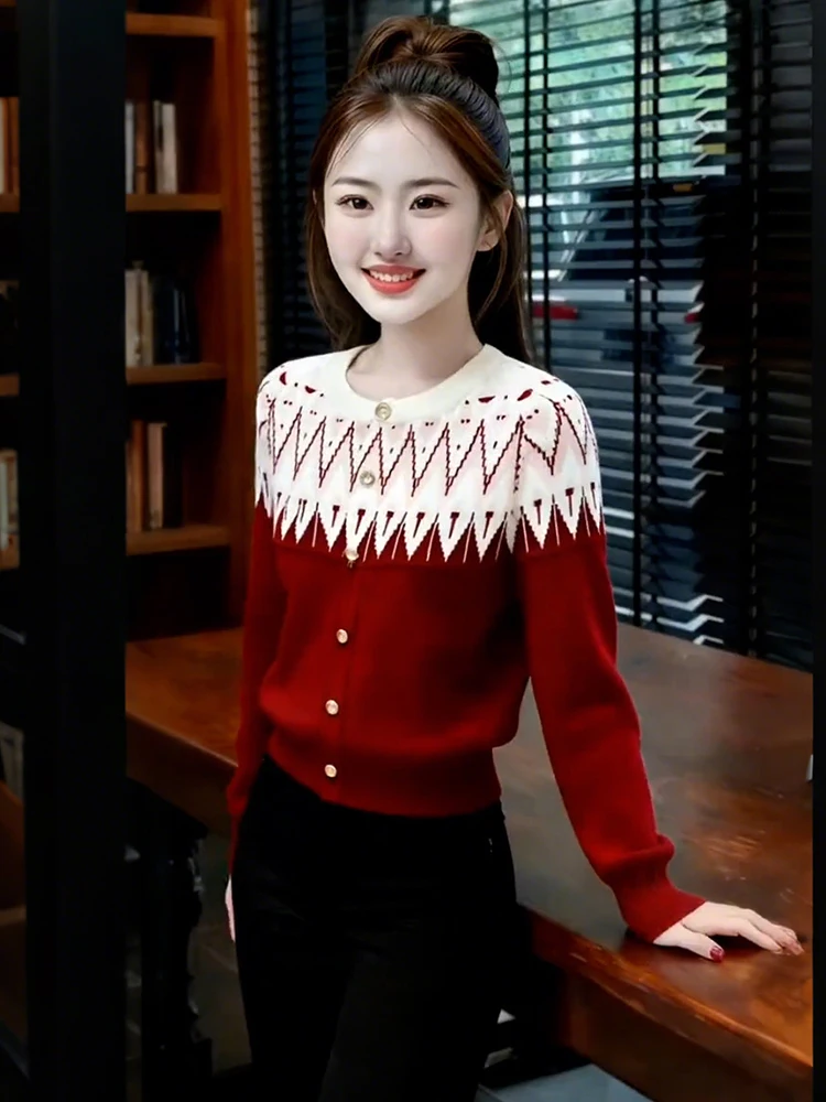 

Уникальный круглый вязаный свитер для женщин, облегающий, с кружевной отделкой, утепленный, осенне-зимний, модный, для повседневной носки, трикотаж