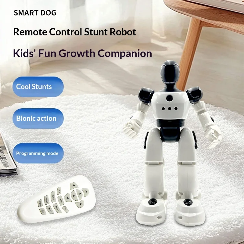 TechToy Remote Control Robot English Version Programmable Gesture Control USB Rechargeable Stunt Performing Dancing Hobby Toy