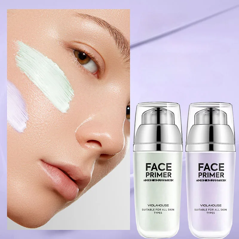 

Three-in-one cream before makeup brightens skin tone conceals pores and moisturizes the base makeup