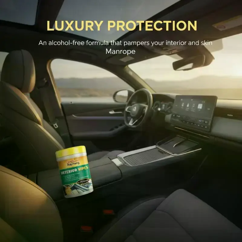 Car Interior Cleaning Wipes for Cleaning Stain Removal Oil removal Interior Brightness Portable Wipes