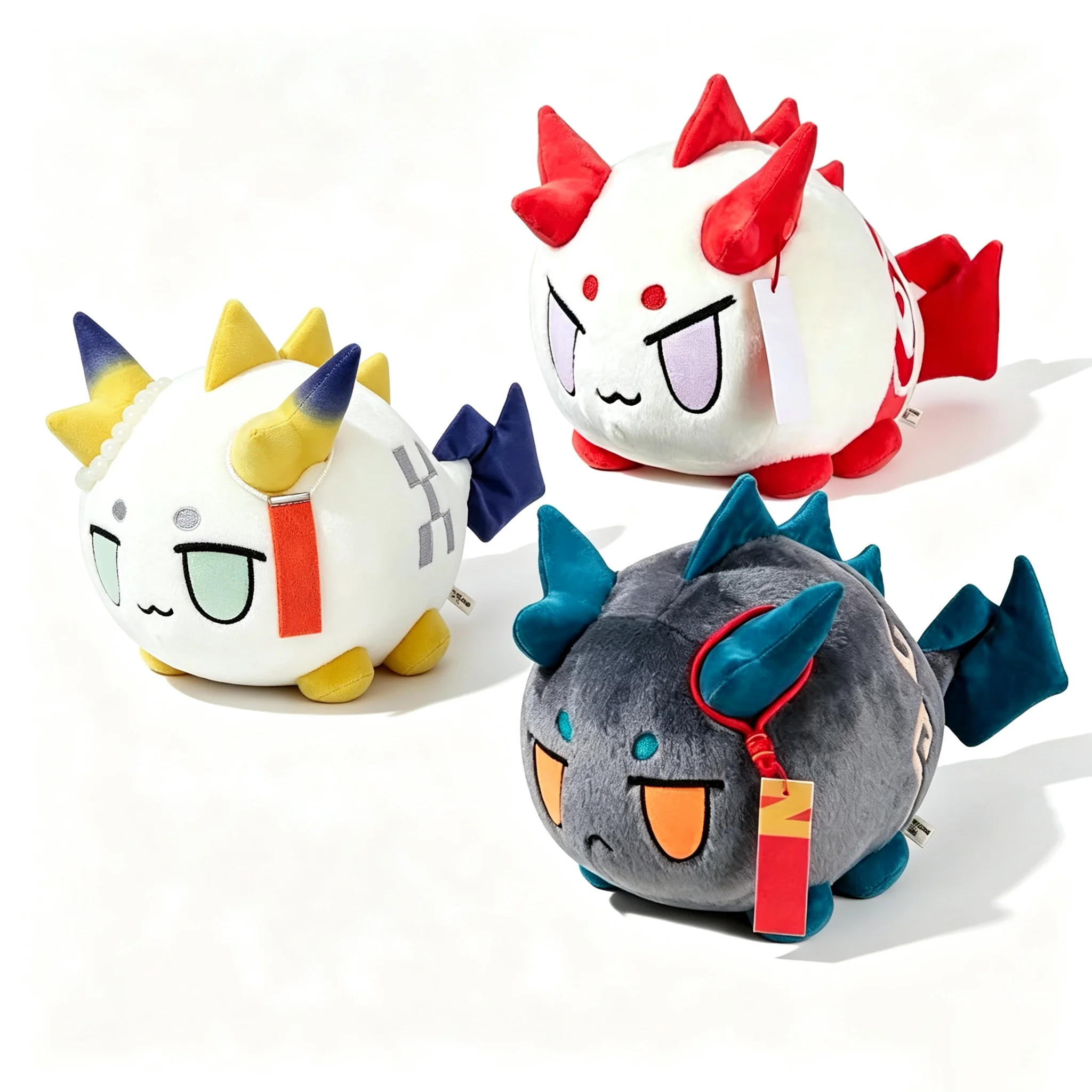Arknights Dragon Bubble Plush Doll, Nian Xi ShuYu Ver Soft Stuffed Toy, 40cm Collectible Plushie for Game Fan Home Decor Gift