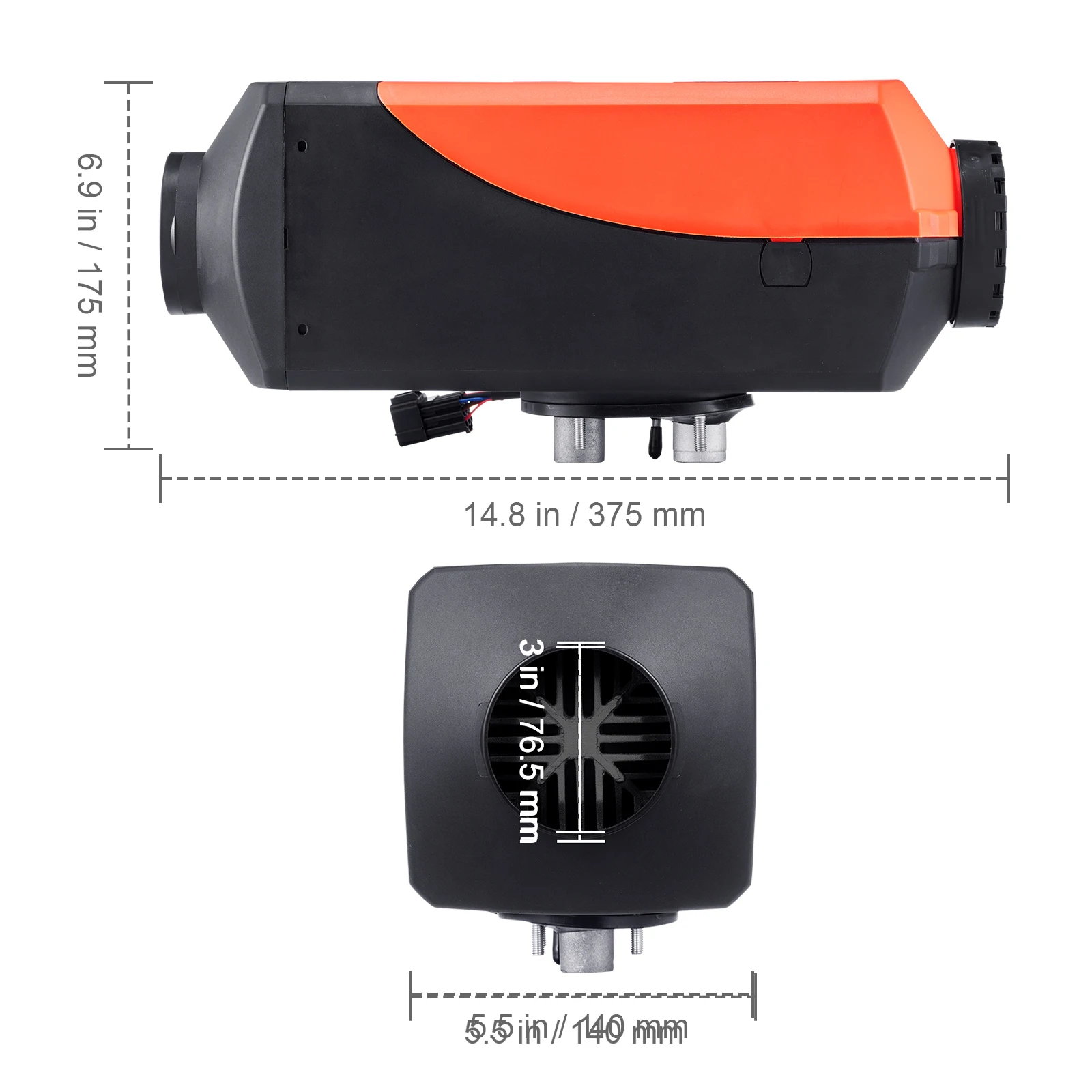 SucceBuy Bluetooth App Controle Diesel Luchtverwarmer Dieselverwarmer LCD Diesel Standkachel voor RV Trailer Camper Boot en Binnen