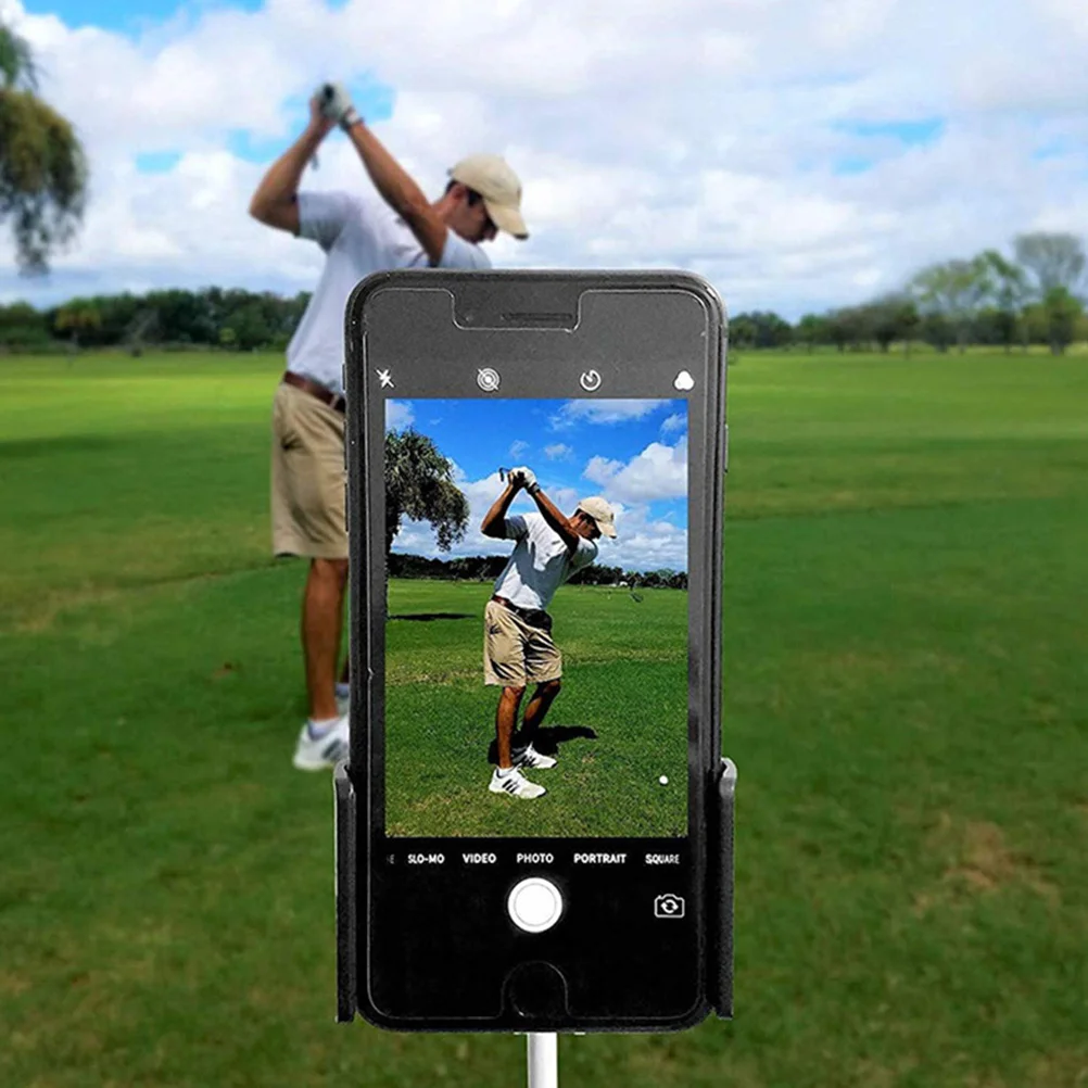 

Golf Phone Holder 360° Rotatable Clip For Swing Training Portable Video Recording Phone Mount For Cart Club Use