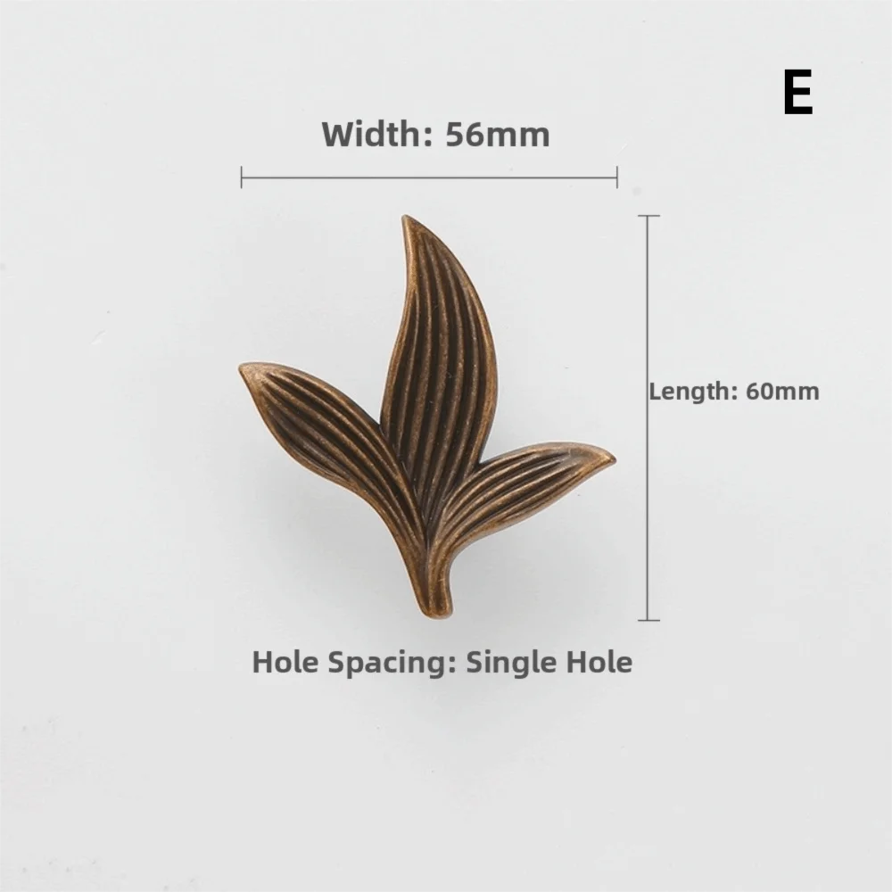 Zinc Alloy Drawer Knob Bronze Finish Creative Petal Design Drawer Handle Gold Finish Flower Shaped Handle Kitchen Cabinet