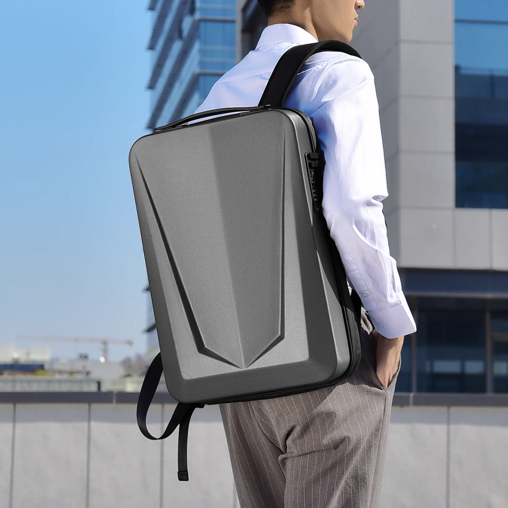 

Men's 17" Laptop Backpack Waterproof Expandable Hard Shell Bag Tsa Anti-Theft USB Charging Office Travel Business Shoulder Bag