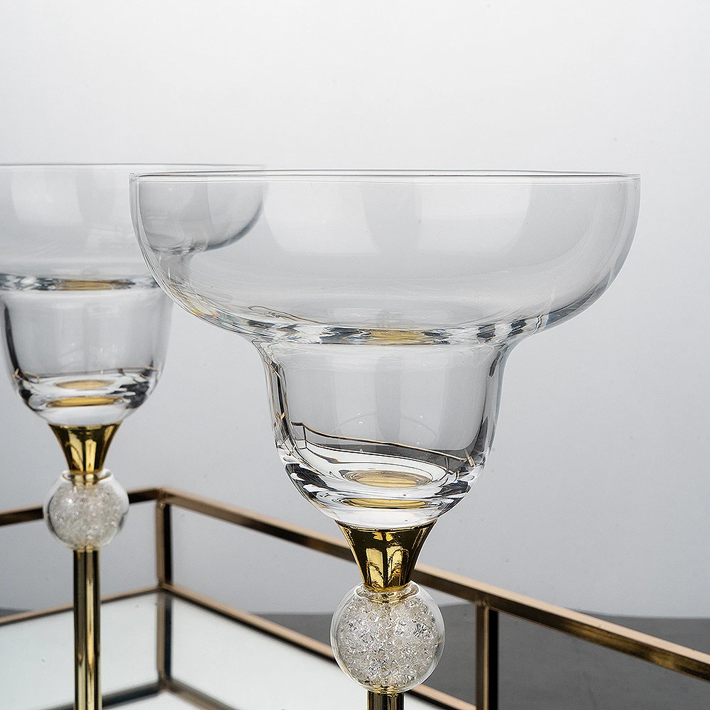 2pcs Handmake Crystal Cocktail Glass Wine Martini Glasses Drinking Cups Margarita Champagne Glass Wedding Drinkware Wine Cup