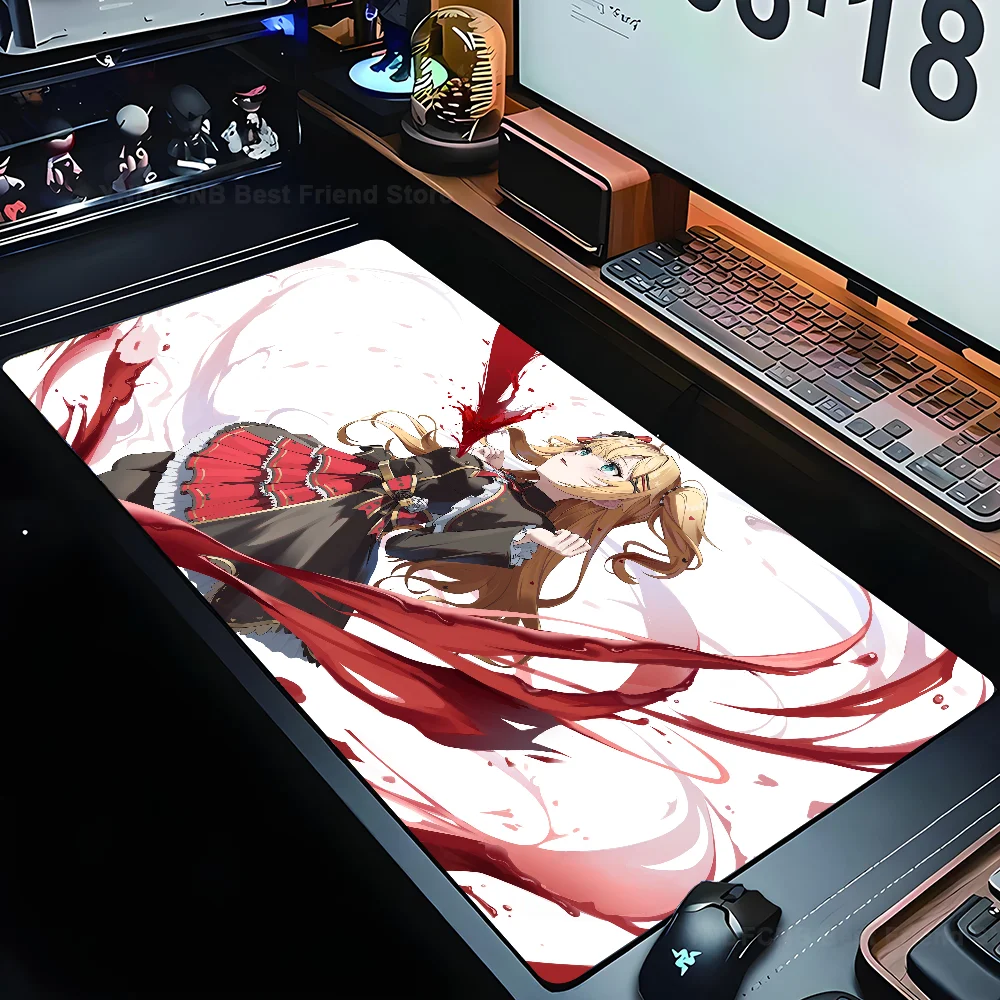 

Akai Haato Hololive Girl Mousepad Mouse Mat Desk Mat With Pad Gaming Accessories Prime Gaming XXL Keyboard Pad