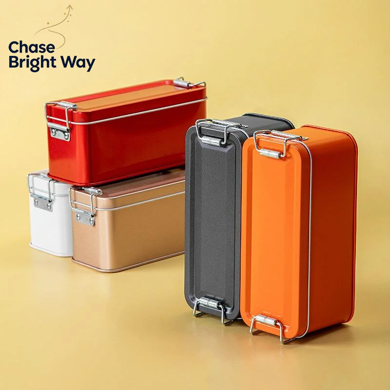 High Quality Metal Rectangular Iron Box With Lid Storage Box Cake Packaging Box