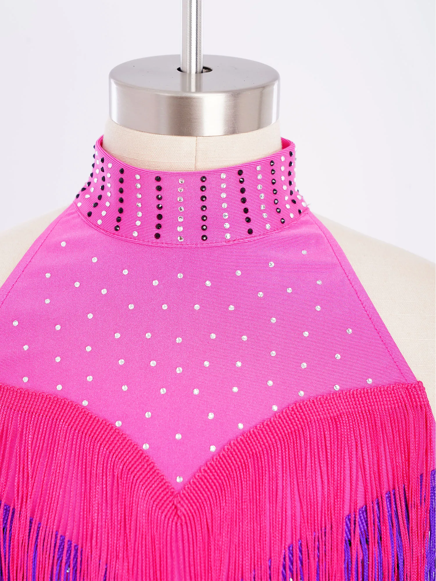 

Kids Girls Sequins Latin Jazz Salsa Dance Tassel Leotard with Gloves Outfit Ballroom Dancewear Tango Samba Jumpsuit Dress