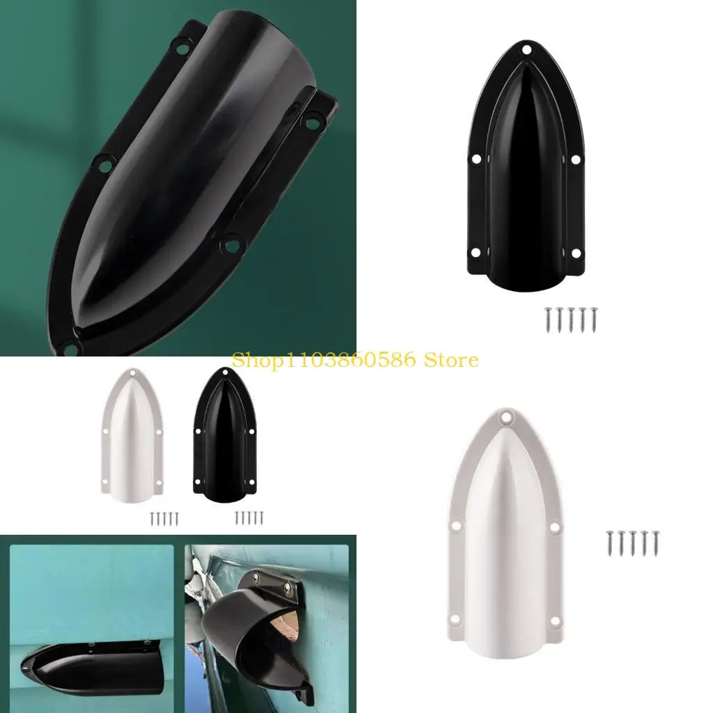 

242A Clamshell Vent for Boat Yacht Marine Cable Vent Cover with Screws Easy Installation Clam Shell Vent Cover White/Black
