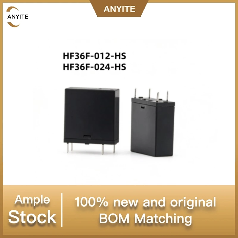 5PCS/Lot  New  JZC-  HF36F-012-HS 10A   HF36F-024-HS   4PIN   12VDC   24VDC