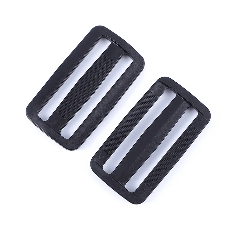 20pcs Plastic Tri Glides Slide 3 Bar Rectangle/Square Adjuster Buckle For Leather Craft Bag Shoulder Strap Belt Webbing 1-7.6cm