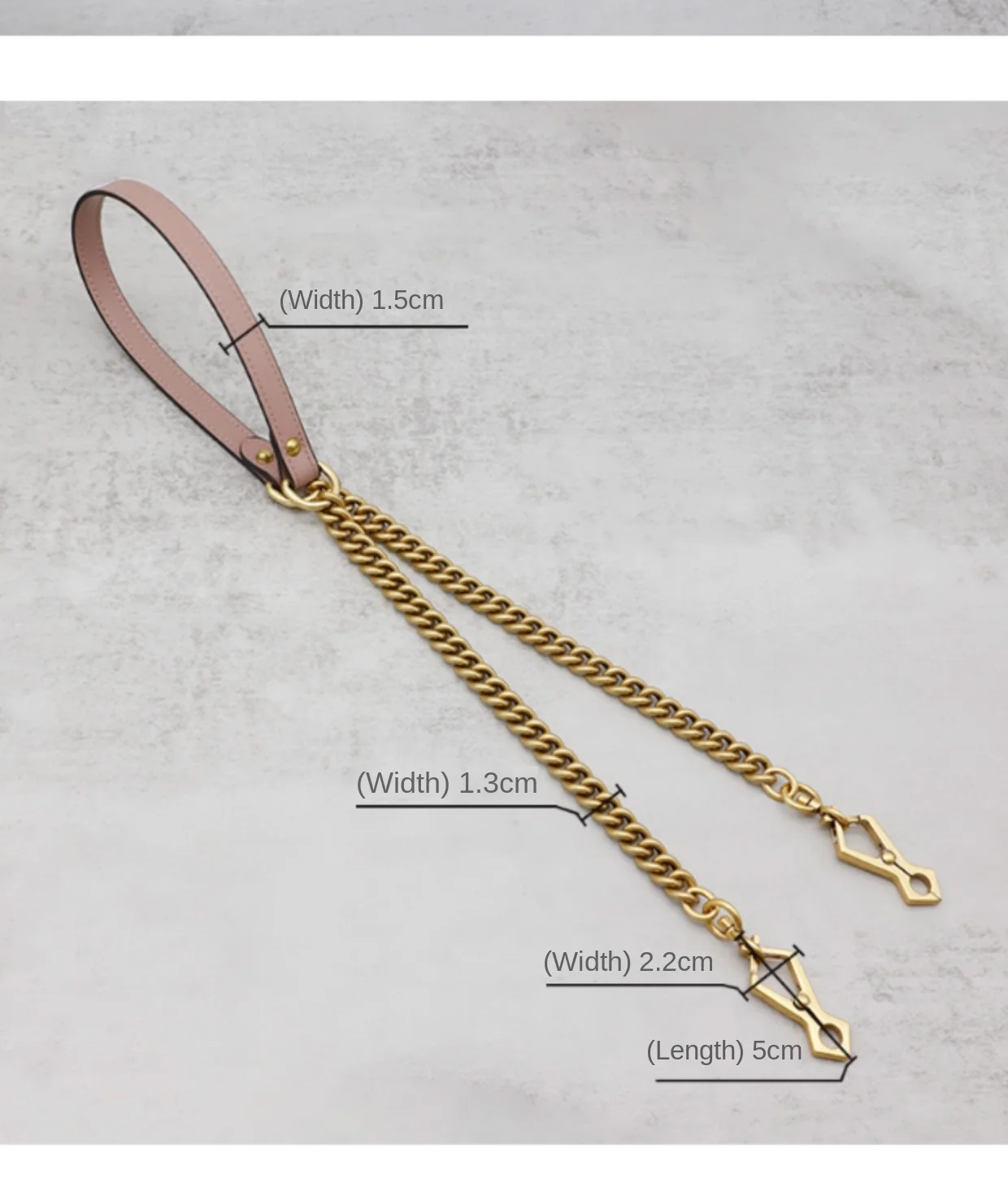 Women's bag shoulder strap accessories replaced with metal leather chain horse mask cross bag strap bag chain strip