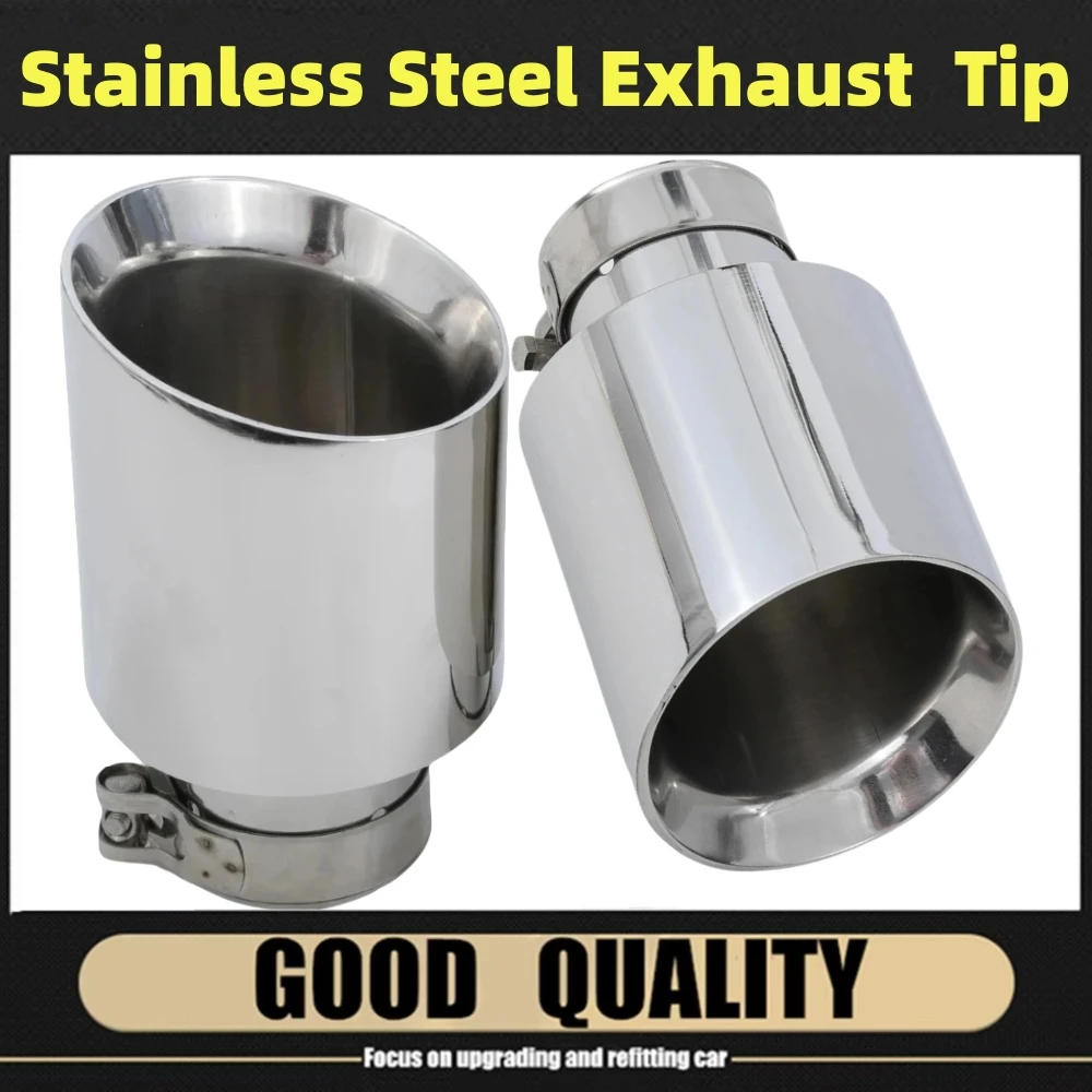 Newest Style Top Quality 304 Stainless Steel Universal Exhaust System End Pipe+Car Exhaust Tip 1 Piece