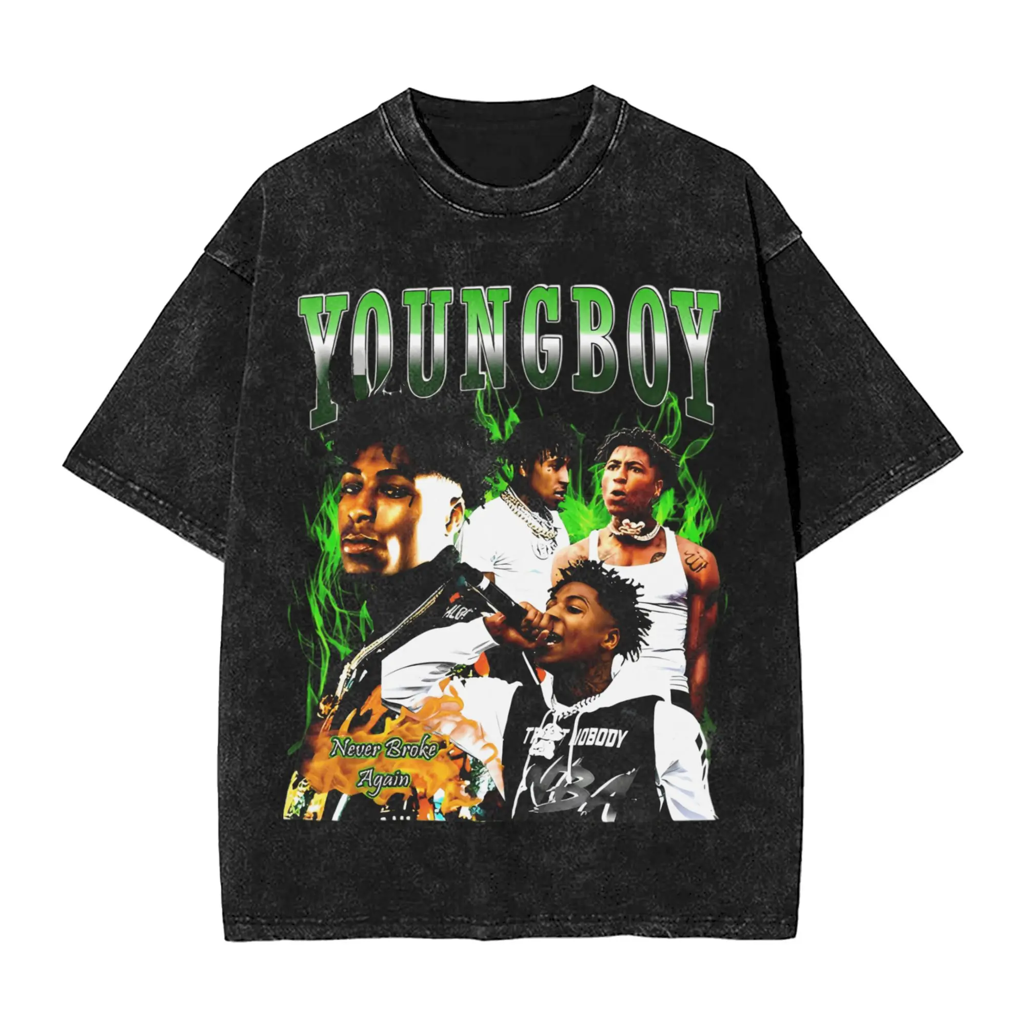 Men Young-Boy Rapper T-Shirts American Clothes Beach Vintage Short Sleeve T Shirt O-Neck Hip Hop Pattern Tee Shirt Cheap