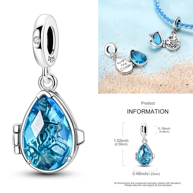 Blaue Serie 2026 Heiße 925 Sterling Silber Charms Flugzeug Traumfänger Teufelsaugen Passend für Armband DIY Schmuck Original Damen Geschenke – Detail 1