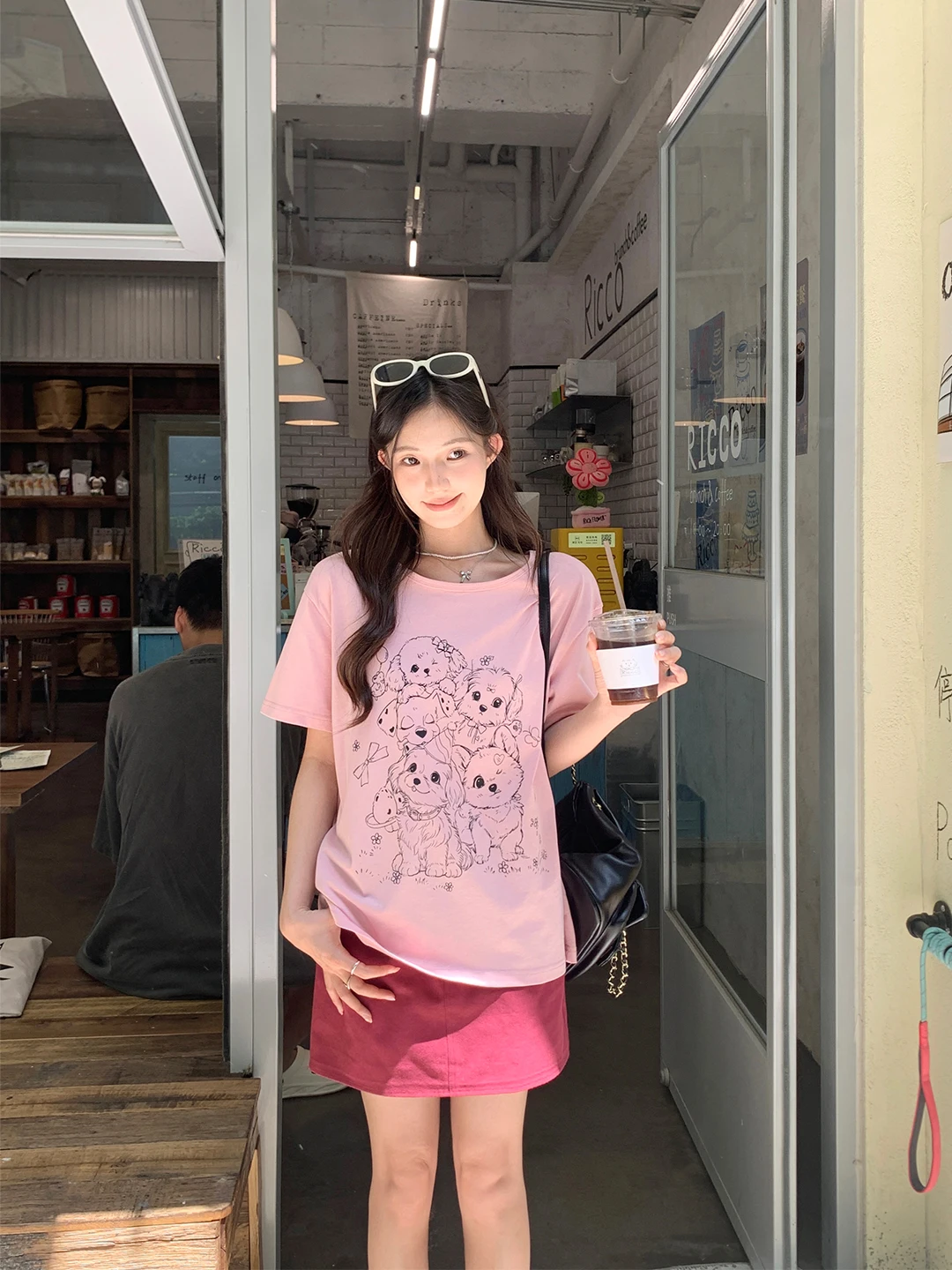 

Уютная женская футболка Sweet Pink с цветочным принтом Ne ort Sve, лето 202, свободный корейский повседневный топ