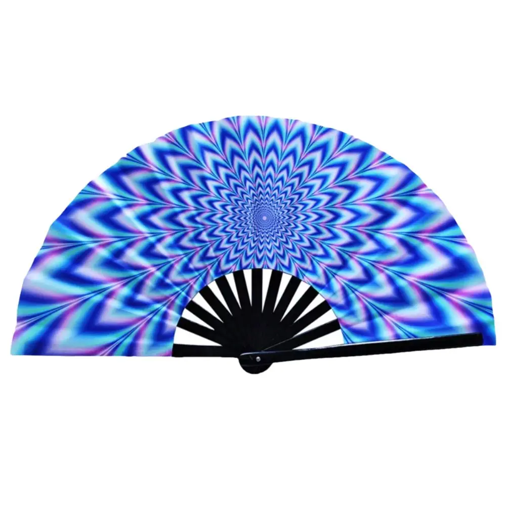 Chinese Style 33 Cm Kung Fu Fan Large Reflective Dance Fan Foldable Personality Popping Fan Party