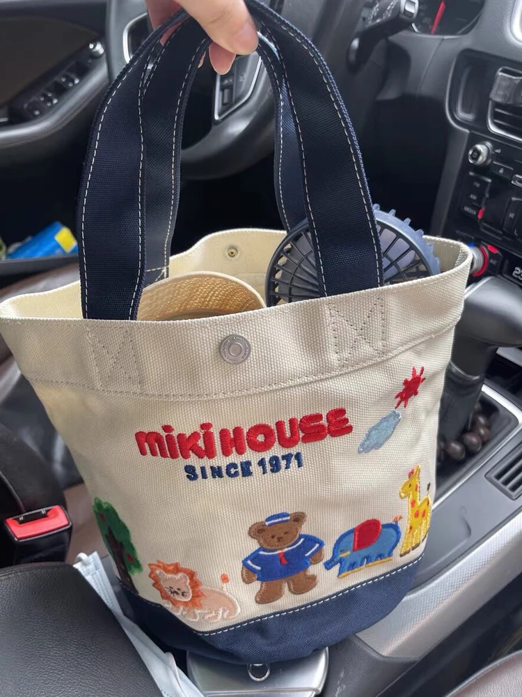 

Большая холщовая сумка Capaci с вышитыми буквами животных, сумка через плечо Buet Ape для молодежи, сумка-тоут из мягкой ткани