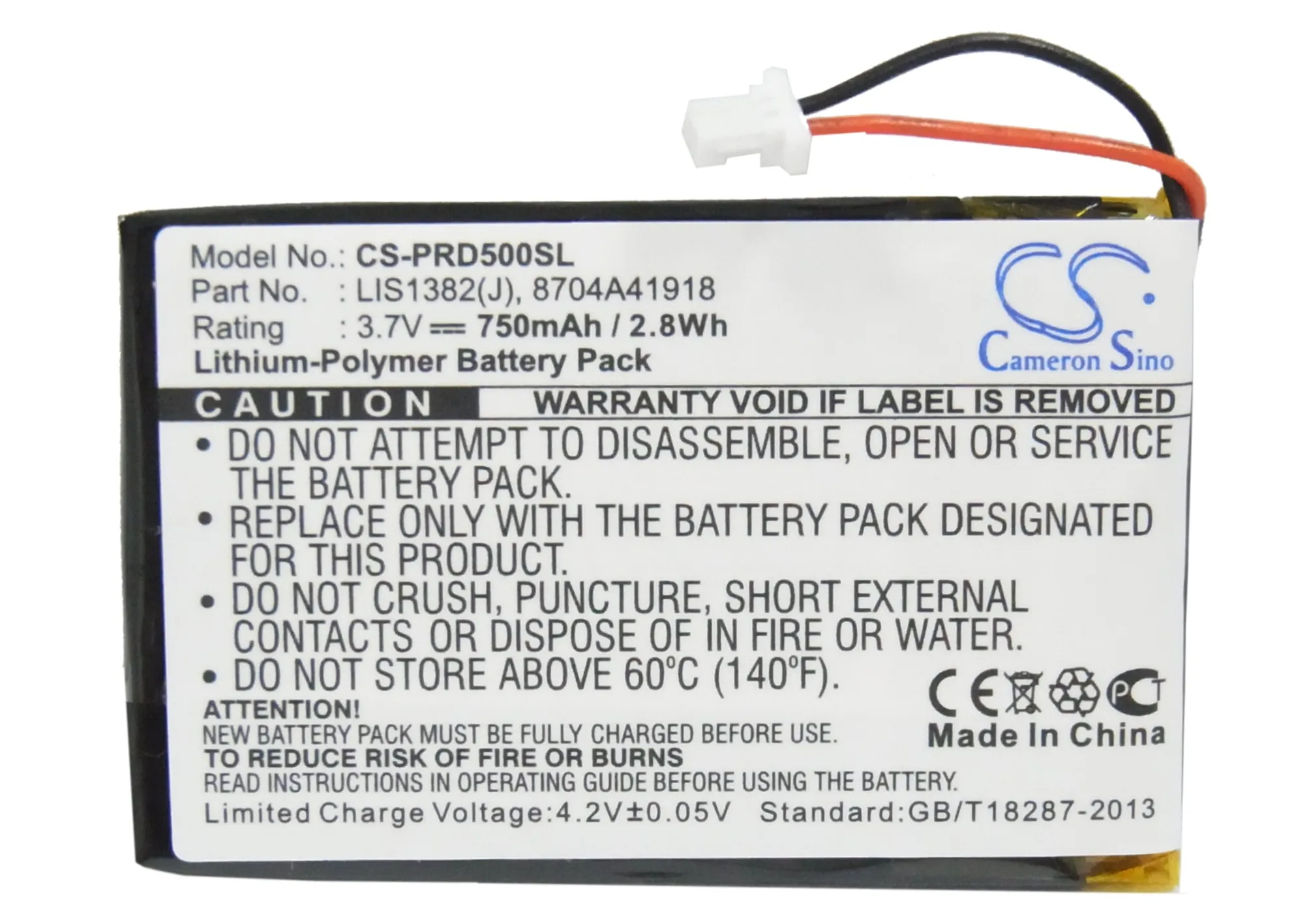 Cameron Sino 680mAh Battery For Sony 1-756-769-11 8704A41918 LIS1382(J) Portable Reader PRS-500 PRS-505 505SC/JP 505/RC 505/SC