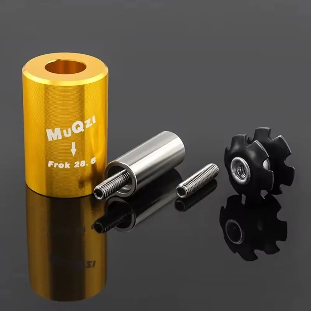 Aluminum Alloy Bike Fork Setting Tool Interchangeable Rubber Hammer Fork Star Nut Install Tool Anti-slip Texture for 28.6mm Fork