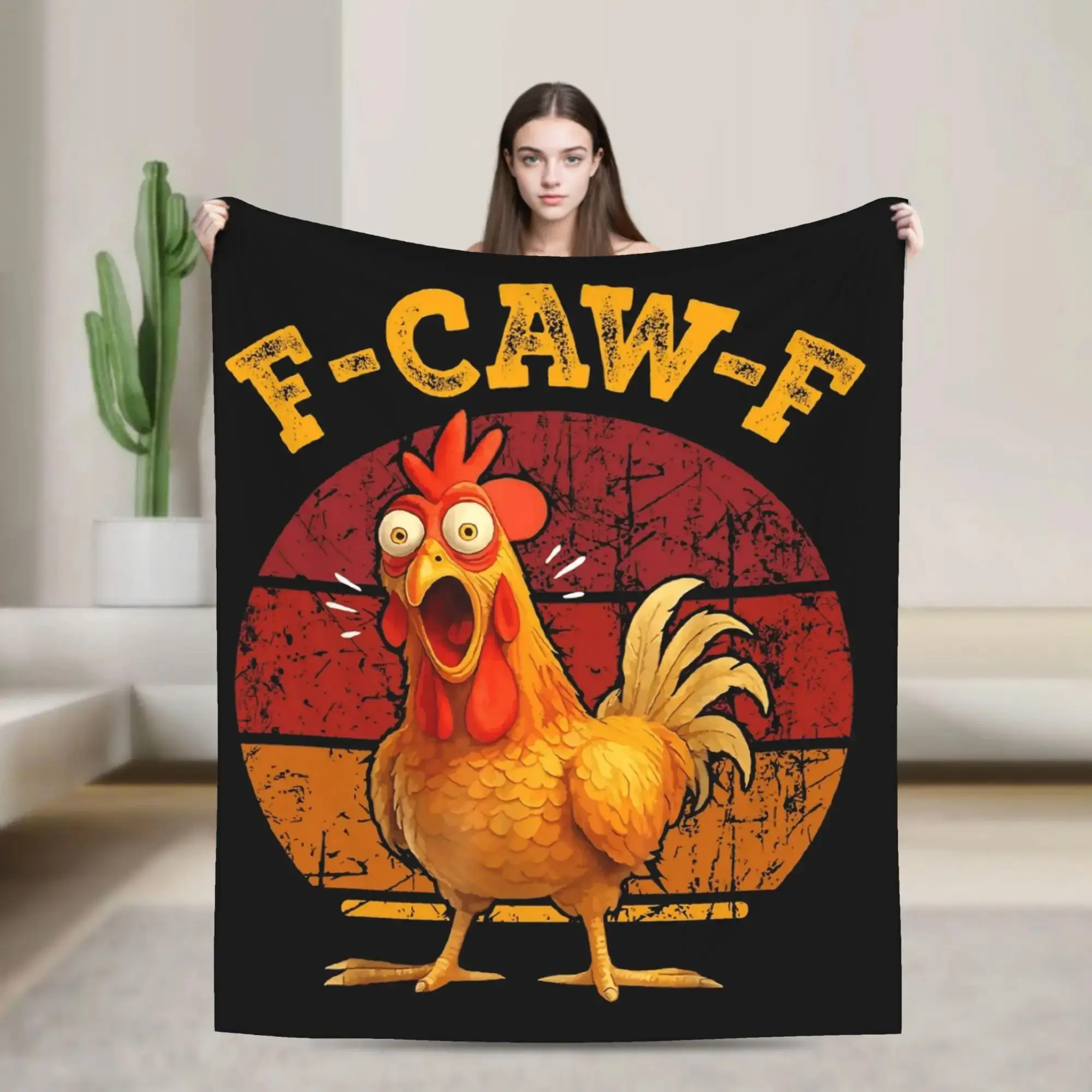 

Винтажное фланелевое одеяло FCawF с забавным мемом FCAWF, мягкое и теплое, для кровати, дивана, зимнего домашнего декора