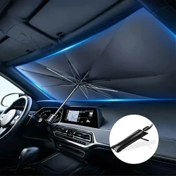 Automobile Windshield Sunshade Upgraded V-Design Car Sun Umbrella Innovative Telescopic Sun Visor For Heat Insulation Shade Prot