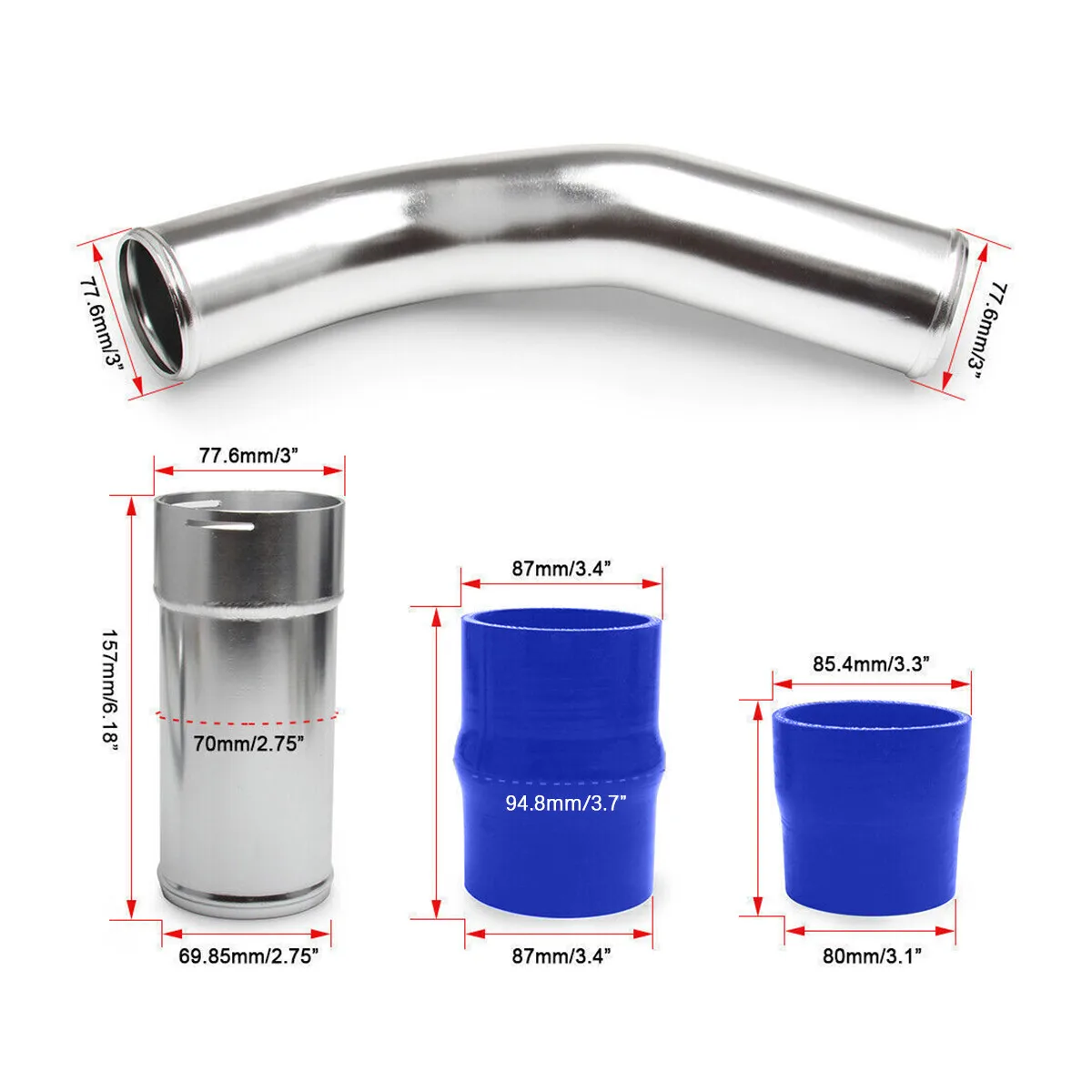 ترقية أنابيب المبرد الداخلي البارد والساخن لسيارة فورد 6.7L Powerstroke ديزل 2011-2016 أزرق