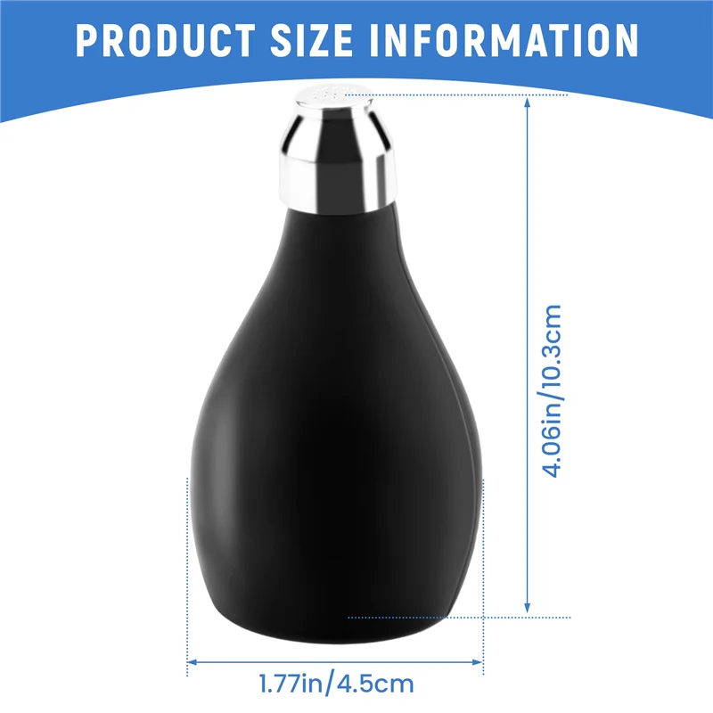 زجاجة رذاذ مسحوق، موزع مسحوق سيليكون قابل لإعادة الملء حاوية مسحوق فارغة للحلاق، بخاخ مسحوق أسود متين لـ Lo #6