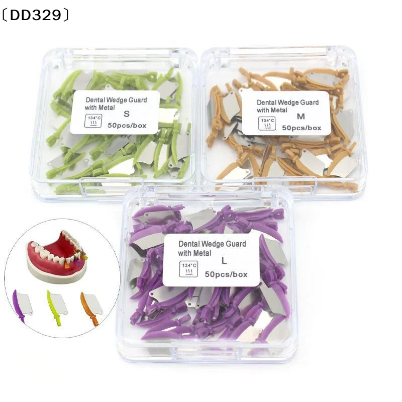 50pcs Box M3 Dental Wedges Teeth Interproximal Wedge Guard With Gingiva Protection Sectional Matrix〔DD329〕