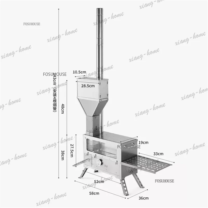 lsOutdoor Camping Stove Tent Heaters Camping Cooker and Oven Dual Purpose Portable Particles Heating Wood and Burn Firewood Stov