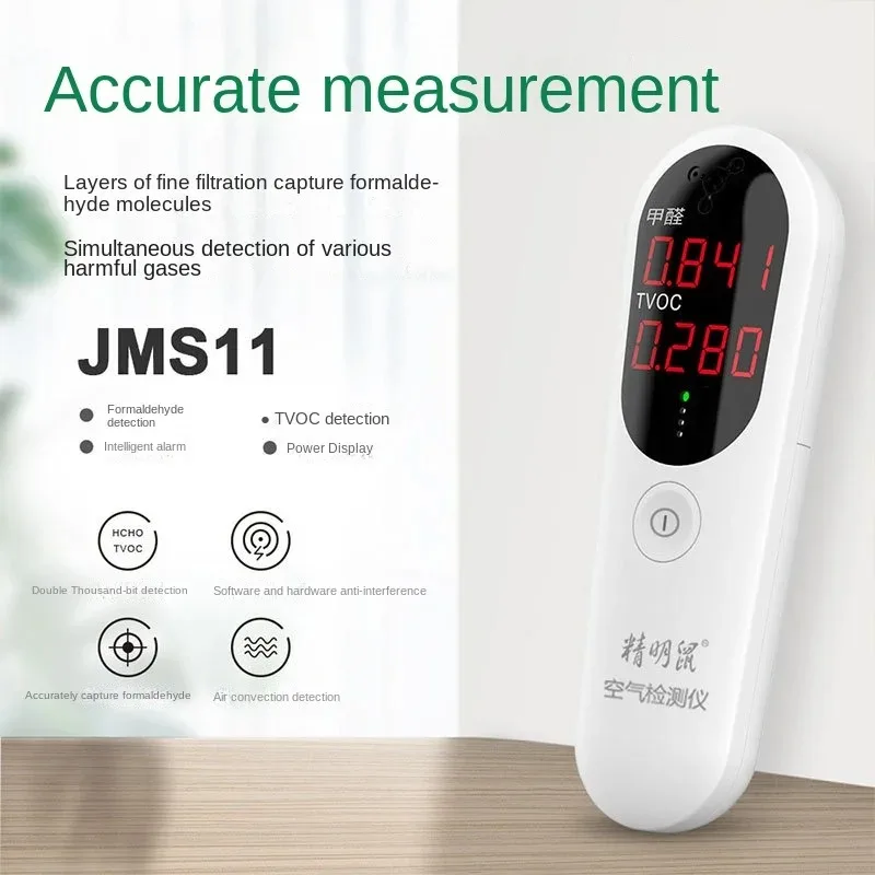 

Монитор качества воздуха NOYAFA JMS12, портативный датчик формальдегида, TVOC, углекислого газа, детектор температуры и влажности