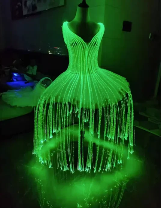 Fiber Optic Ballet Costume Skirt Luminous Dress Color Change Remote Control DIY Customized