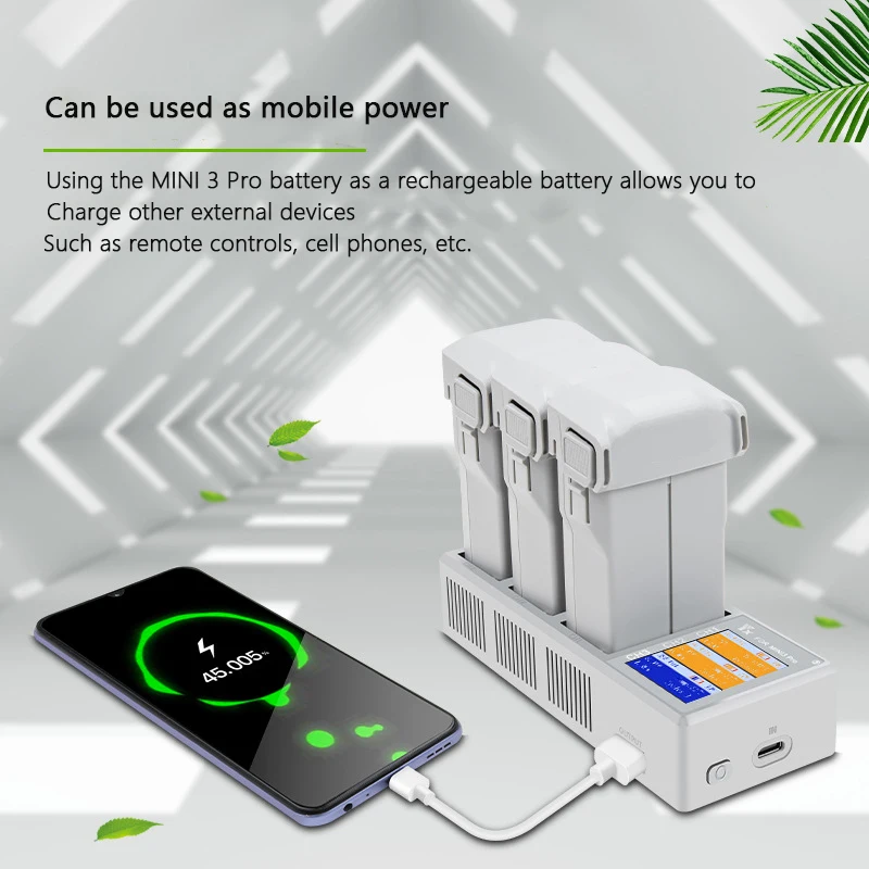 For Mini 3 Pro Mini 3 Battery Intelligent Flight Battery about 47 Minutes Time of Flight With Three-Way Charging Hub