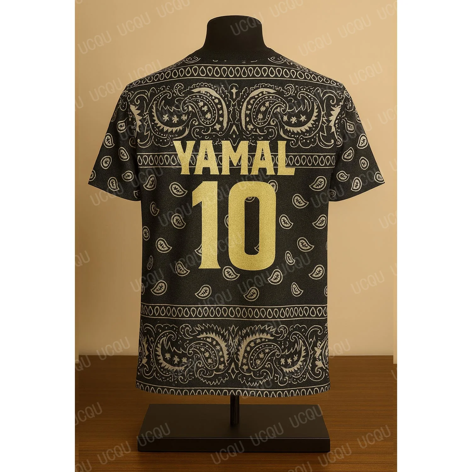 Yamal 10 Paisley Signature Edition 축구 유니폼 AI 디자인 특별 문화 패턴 축구 셔츠 남성용 스포츠웨어 트레이닝 탑