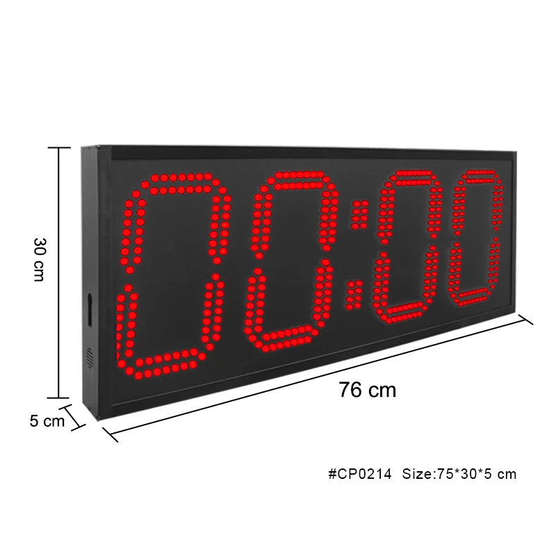 CP28B Big 4 Digits 9 Inch Sports Digital Wall Clock LED Stopwatch Pace Clock for Training