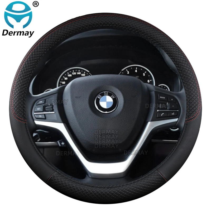 9 Color Sport Auto Steering Wheel Covers Anti-Slip Leather Car Steering-wheel Cover Car-styling Anti-catch Holder Protor