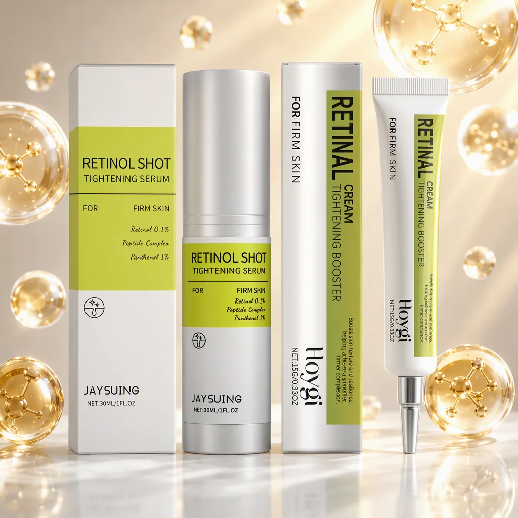 Retinol Facial Care Set Gentle Nourishing Eye Cream 15g Hydrating Face Serum 30ml Gentle Daily Skin Barrier Duo 2pcs 1set