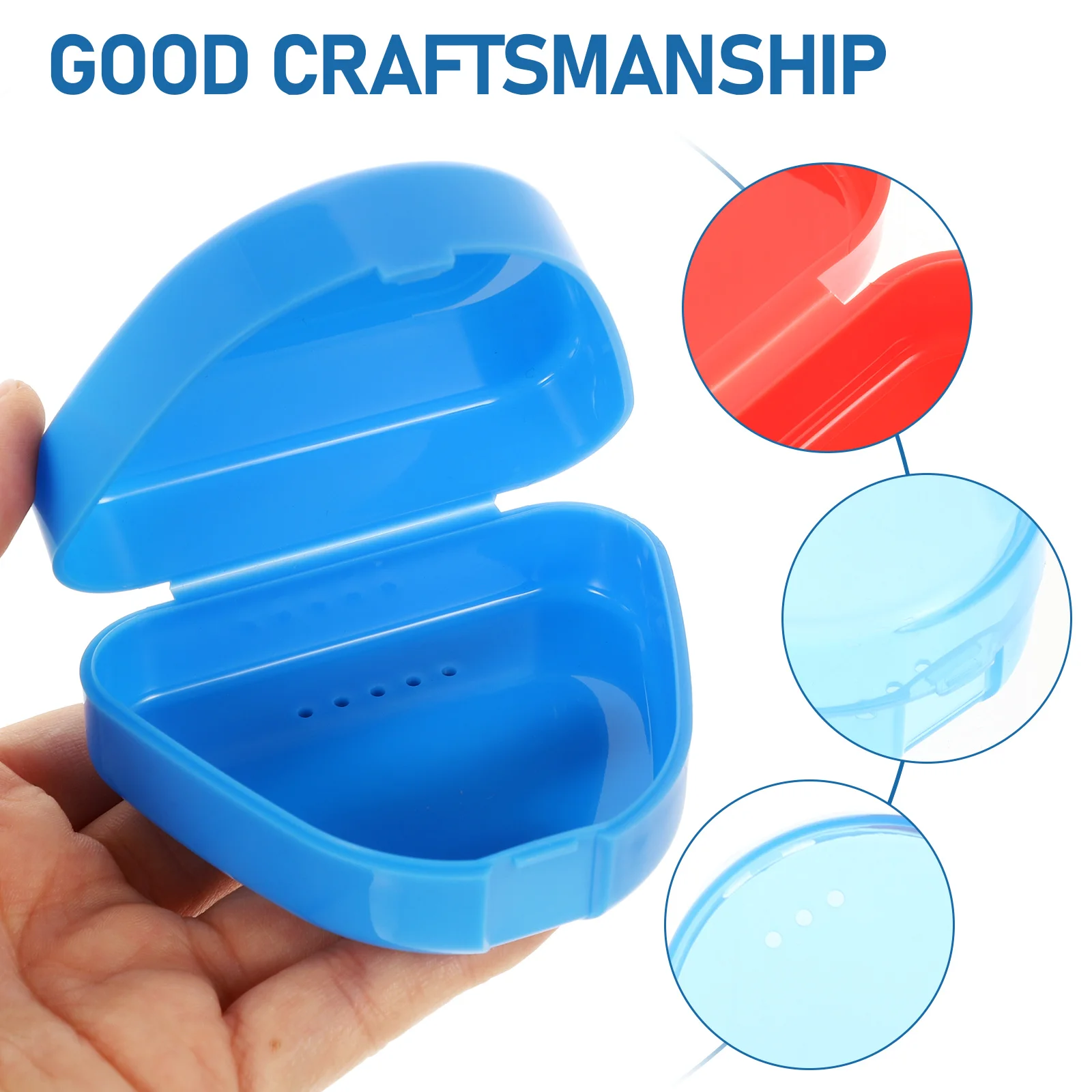 5 قطعة منظم دعامة الأسنان صندوق دعامة مقاوم للماء مادة عالية الجودة متينة محمولة للاستخدام اليومي صندوق أسنان علبة حمام أسنان #3