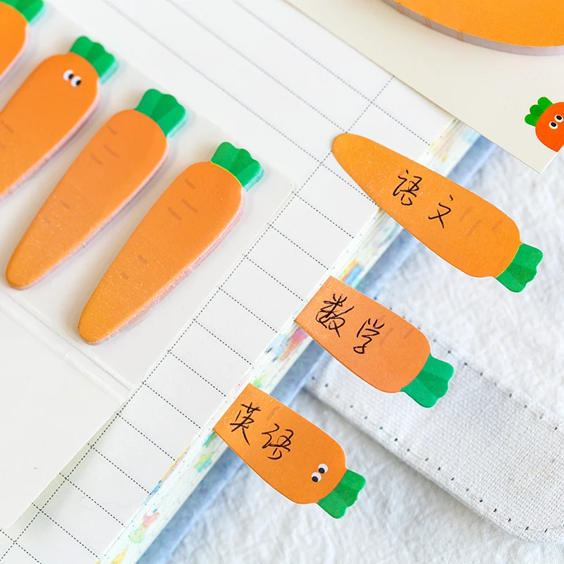 Carrot Memo note Cute Cartoon For The Notebook Paper Can Stick Creative Message Note  N times Cute Stationery For Students