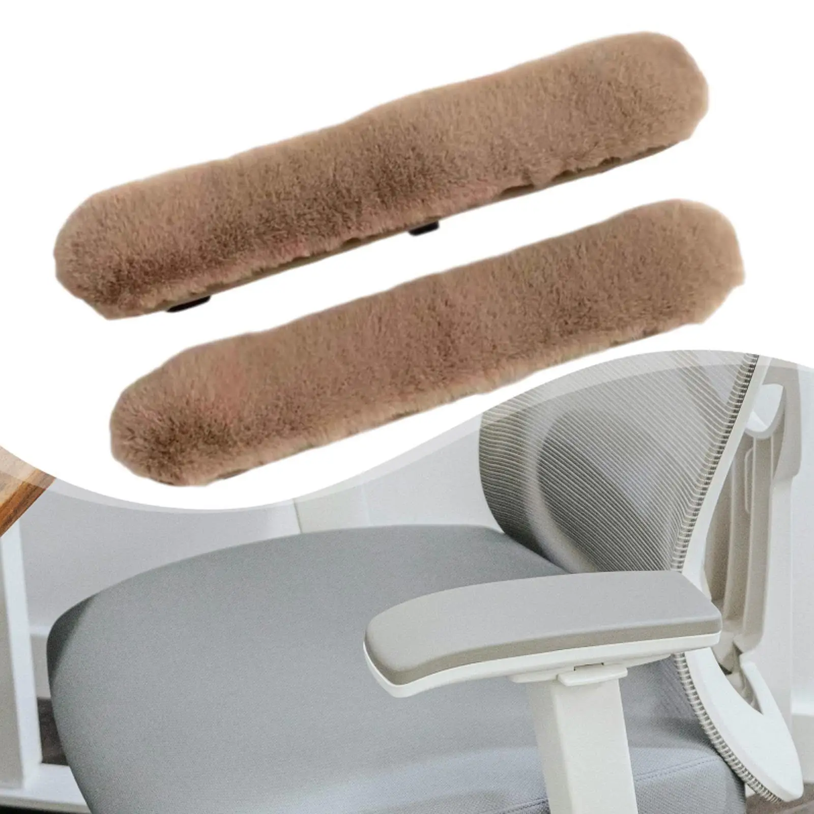 Soft Chair Arm Rest Pad Ergonomic Elbow Cushion Plush Protection for Office Dining Bar Stool