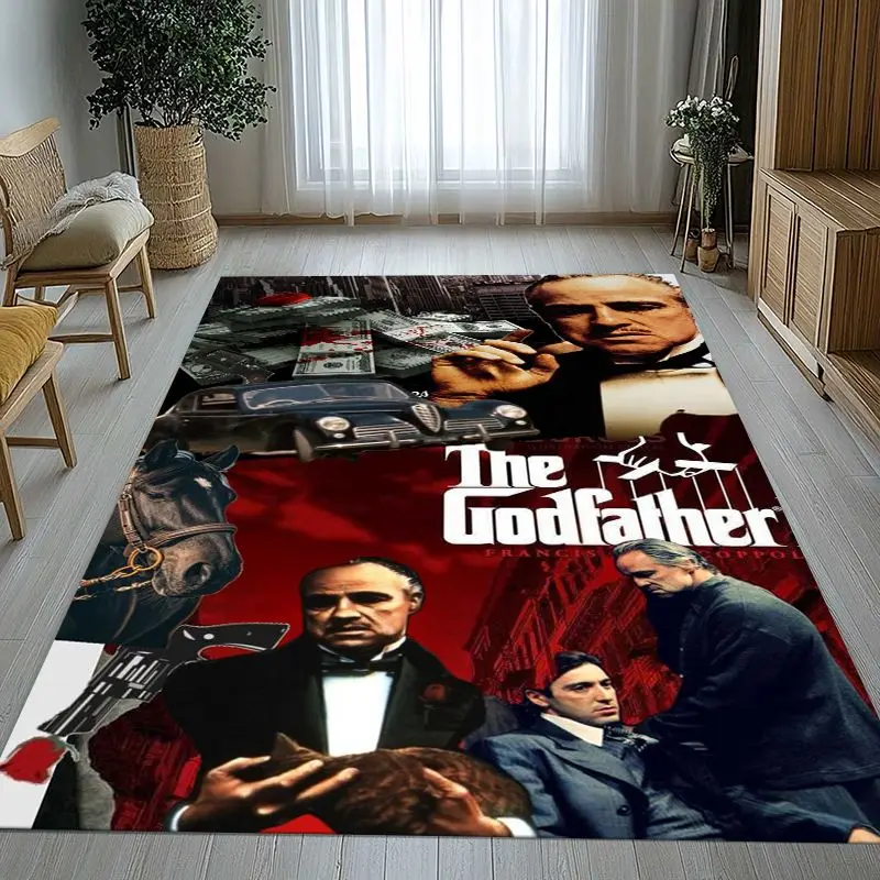 Retro Movie The Godfather Vito Corleone Soft Non-Slip Area Rug for Living Room,Bedroom Playroom Carpet Mat for Sofa,Home Decor