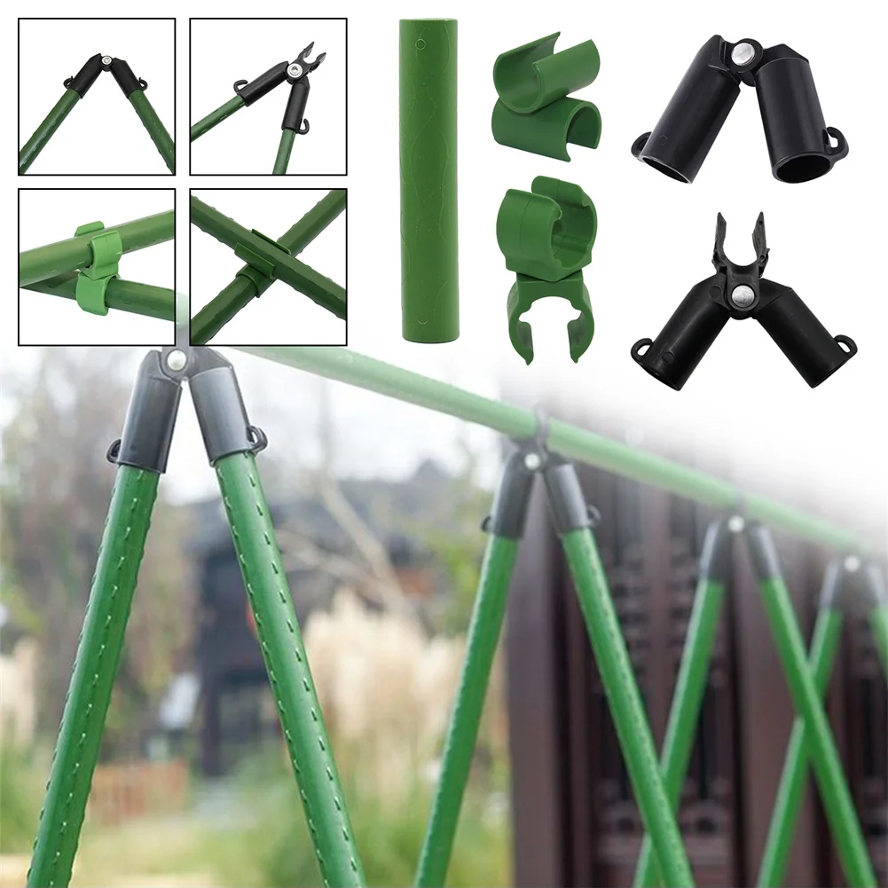 

Plant Support Fixed Cross Clip A&B-Type Bracket Rotatable Cramp 20mm Plastic Coated Steel Pipe Connector Supporting Garden Plant