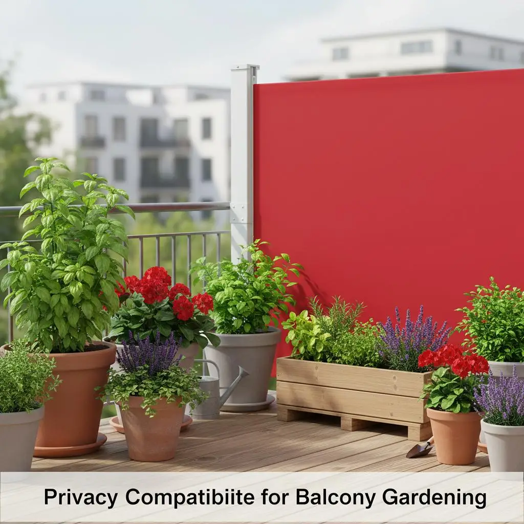 Einziehbares Seitenmarkise für Terrasse 170x300 cm Rot Ideal für Gärten, Terrassen und Höfe, bietet Schutz – Detail 3