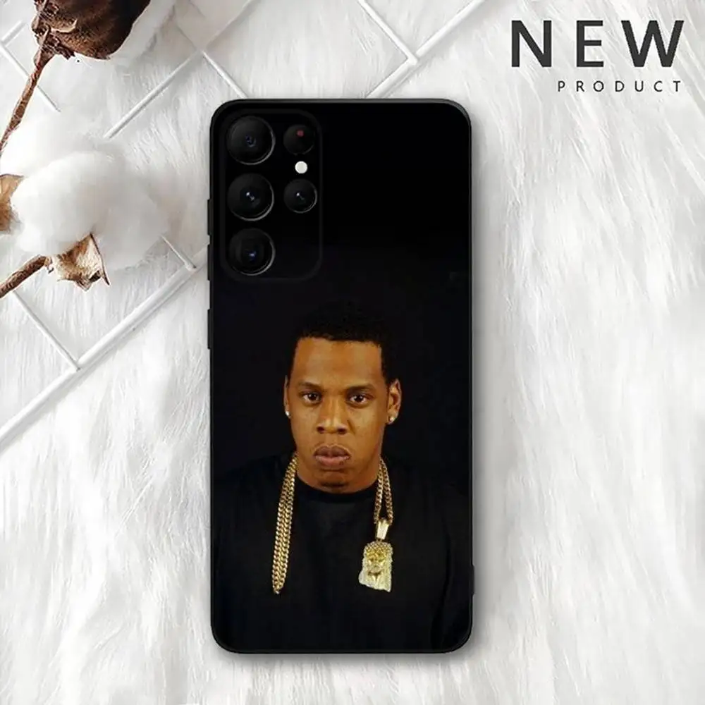 حافظة لهاتف مغني الراب Jay-Z لهاتف سامسونج S 25,24,23,22,30,21,10,9,Ultra,Plus,Lite,FE,4,5G حافظة ناعمة سوداء