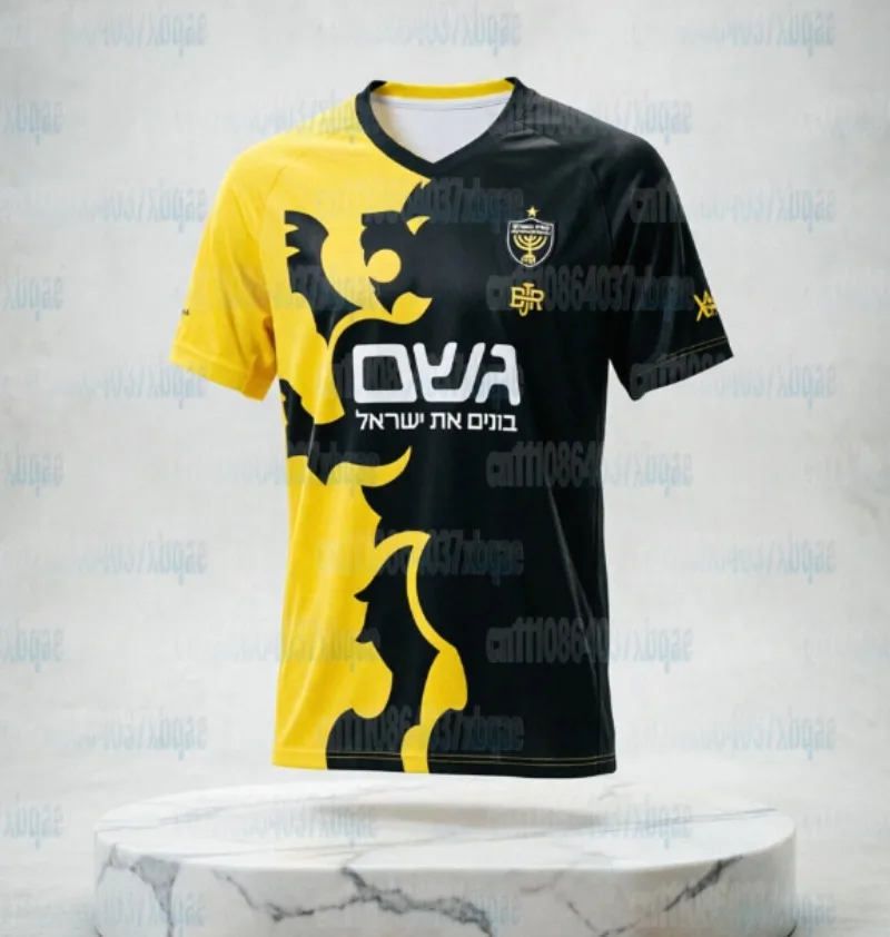 Image of Sommer Beitar Jerusalem Fußballtrikot Y2K Allover-Print Familien-Matching Fan-Uniform Atmungsaktives Sportshirt für das Training